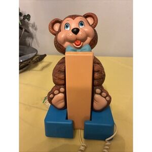 Vintage Cuddles Carlton Bear Push Button Phone Model #7780